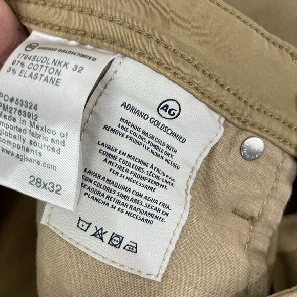 AG Adriano Goldschmied Men’s 28x32 Everett Slim Straight Sueded Sateen P… - Picture 10 of 11